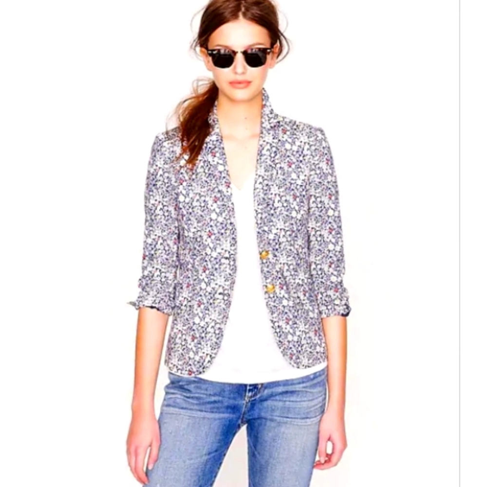 J.Crew Schoolboy Liberty Art Fabric Floral Blazer